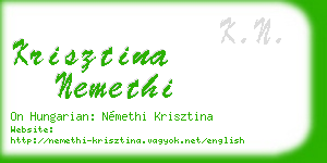 krisztina nemethi business card